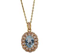 KJHFD Collier Crystal Silver Chain pour Les Femmes, BRIC-zircone Pendentif Clavicule Glamour Bijoux