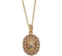 KJHFD Collier Crystal Silver Chain pour Les Femmes, BRIC-zircone Pendentif Clavicule Glamour Bijoux