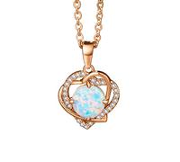 KJHFD Collier Femme battant Le Pendentif en Forme de Coeur éblouissant Petit