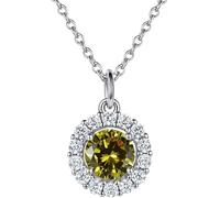 KJHFD Collier Femmes Colliers Silver Cumbic Zirconia Pendant Pierre de Naissance Douze Constellations Allergy Jewelry Gift for