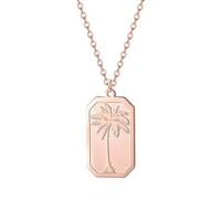 KJHFD Collier Palmier pour Femme, Collier Palmier en Argent Sterling 925, chaîne Ras du Cou en Forme d'île de cocotier, Colliers Palmier pour Femmes, Collier Tropical, Pendentif Palmier