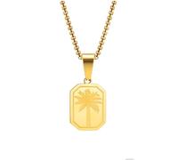 KJHFD Collier Palmier pour Femme, Collier Palmier en Argent Sterling 925, chaîne Ras du Cou en Forme d'île de cocotier, Colliers Palmier pour Femmes, Collier Tropical, Pendentif Palmier