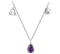 KJHFD Collier pour la Fille Douze Constellations Zircon Brillant incrusté Bijoux de Cou Gardien