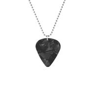 KJHFD Collier Rock and Roll en Argent Sterling 925 pour Femmes Hommes, Collier Pendentif en Forme de cœur, Collier de médiator de Guitare, chaîne de Cou de périphériques de Film, Tour de Cou à