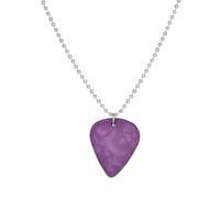 KJHFD Collier Rock and Roll en Argent Sterling 925 pour Femmes Hommes, Collier Pendentif en Forme de cœur, Collier de médiator de Guitare, chaîne de Cou de périphériques de Film, Tour de Cou à