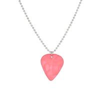 KJHFD Collier Rock and Roll en Argent Sterling 925 pour Femmes Hommes, Collier Pendentif en Forme de cœur, Collier de médiator de Guitare, chaîne de Cou de périphériques de Film, Tour de Cou à