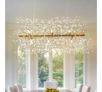 KJHFD Crystal Gold Contemporain Light Plafond Plafin pour la de Cuisine 28 Pouces