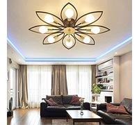 KJHFD Crystalline Lampion de Plafond Floral Crée Étoile Feuille Metal Flush Mount Lampe de Pente Montée de Plafond pour Bureau, Déjeuner, Chambre à Coucher Décoration Intérieure