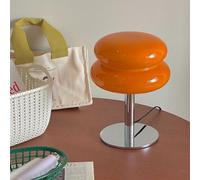 KJHFD des Bois de Couches Retro Orange Sandwich Table Verre USB Connexion / 6000K Mood Decoration Night Light Bureau pour Le Salon