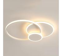 KJHFD Dimmable Chandelier with Remote Control - 3000K-6000K Pendant Light for Kitchen, Dining Room, Office, and Bedroom (Black)