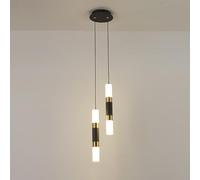 KJHFD Éclairage d'éclairage en grappe LED Lampe Suspendue Black Chandelier Plafon