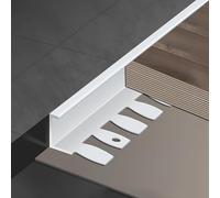 KJHFD en Aluminium, pour Le Profil Capuchon d'extrémité, Protection du Coin au Sol, Transition de Tapis à Carreaux (Argent, cm (3 pc))