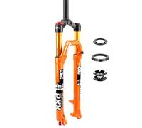KJHFD Fourche Avant Pouces avec Amortisseur d'air Fourches Suspension pour VTT Tube Droit 1-1/8" Frein à Disque mm Voyage ultraléger (Couleur A, Taille 27.