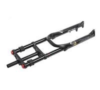 KJHFD Fourche Avant vélo de Neige, Double Air, Suspension Rouge, Tube Droit, 26 Pouces, dégagement Rapide en magnésium