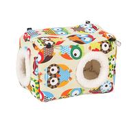 KJHFD House Warm - Toile PP Coton Hiver Épais Chaud Cuddle Hut Bird Bed, Nichoir Lavable, Cachette pour Perroquets, Lit de Couchage