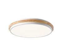 KJHFD Lampe Plafond en Bois Moderne Pouces Rond Lutte Contre Montage pour Le Salon Chambre à Coucher Trois Couleurs la Mince Conception de Cuisine (Blanc 30 cm)