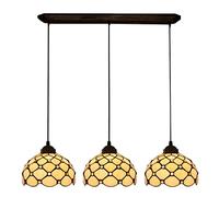 KJHFD Lampe Suspendue Style, Salle à Manger Verre tachée Pouces, Plafond Cristal réglable en Hauteur pour décor d'îlot Cuisine de Ferme, lumière 76 cm