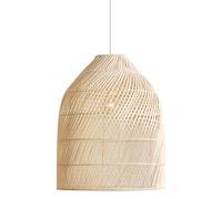 KJHFD Lampes en Rattan Blanc Cylindre 35 cm 45 cm, Miroir de Plafond Wicker Nordic Boho Coaster pour Cuisine, Salle à Manger, Chambre d'enfant, Foyer/Cylinde