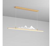 KJHFD LED Chandelier Line Pendant ÉCLAIRAGE PLATIFICATION du PLATION ORGENTAL Lampe TRADIÈRE, LUMIÈRES DE CHANDELES LINÉAR