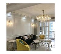 KJHFD LED Chandelier Osier Pendant la Light Salon Luster Kids Bedroom Decor Home Appliance Lampe, éclairage en Cristal, lumière Suspendue (Blanc Chaud, 7 lumières)