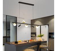KJHFD LED Longue Table Salle Manger Suspendue Light Moderne créativité Iron Créateur à Lampe Angle A Éclairage de Salon d'étude réglable, lumière Blanche, 8 Heads