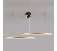 KJHFD Lumière créative avec projecteur, LED Moderne, Suspendu linéaire dimmable pour la Cuisine de Chambre à Coucher Salon 150 cm