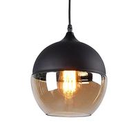 KJHFD Lumière Suspendue, V, Minimaliste Moderne Le Pendentif Industriel avec Un la Nuance de Grenier en Verre Creative Restaurant Kitchen Glass Single Head Pendant Lam