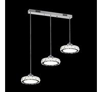KJHFD Lustres Cristal k9 Modernes Lampes de Salon en Acier Inoxydable Pendentif pour LED Haute Puissance,