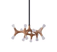KJHFD Lustres, Pendentif en Bois Massif Moderne 15 lumières, Lampe Plafond Restauration Chinois, Salon de Style Japonais Pendant, pour Chambre, à Manger, Salle des Filles, Foye