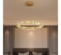 KJHFD Lustres Petits plafonniers Salon Cuisine LED Suspendre des bagues lumière de Collection Peinture Laiton avec Verre en Cristal , au Plafond Tricolore Contemporain réglable, Suspendu