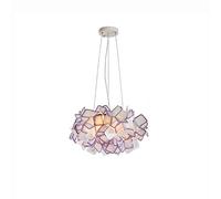 KJHFD Lustres, Postmodernisme la LED des Lampes PP environnementales Fer, Chambre à Coucher de Salon Studio (Violet), 53 cm