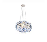 KJHFD Lustres, Postmodernisme LED Fron Art Environmental PP Lampes, Salon Hotel Bedroom Showroom Studio Chandelier (Bleu), 53 cm