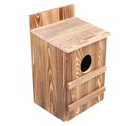 KJHFD Maisons de Hibou en Bois l’extérieur, Grand nichoir, Assemblage Facile, Ouverture Circulaire, abri Fait à la Main pour Les Oiseaux crécerelles