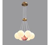 KJHFD Moderne 3D imprimé Chandelier Plafond Night Light Univers Planet Moon Créativité Lantern Dinning Room Bar Pendants Lights Home Child Bandroom LED Chande