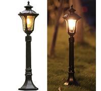 KJHFD Night Lamp for Bedroom Outdoor Post Classic Street That Will Elegantly Enhance Gardens and Paths Garden Lighting, Color: Black, Socket: E27, H: 80 Cm, IP55 Waterpro