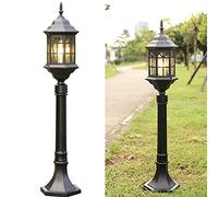 KJHFD Night Lamp for Bedroom Outdoor Post Classic Street That Will Elegantly Enhance Gardens and Paths Garden Lighting, Color: Black, Socket: E27, H: 80 Cm, IP55 Waterpro