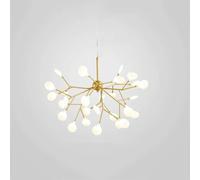KJHFD Nordic Chandelier Pendant Light Creative Firefly Heads Black and White Prowing Lamping for Living Room Bedroom Restaurant - Élégant Branche d'arbres décoration de Feuilles