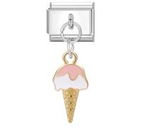 KJHFD Nouveau 2025 Arrivée Funique Ice Cream Donuts Liens de Charme Italien Fit 9 mm Bracelet en Acier Inoxydable