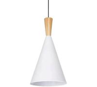 KJHFD Pendentif rétro Industriel Clair métal Noir Pendant en Bois lumières à tête de sablier