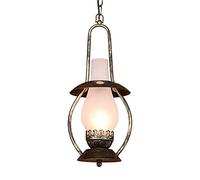 KJHFD Perfect American Iron Art Craft Retro Living Room Bedroom Staircase Restaurant B&B Cafe Bar Huile Lampe de Plafond en Bronze 19x42cm