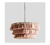 KJHFD Personnalité créative Tisser Le pêche à Hauteur réglable Pendant DÉCORATIVE pour Lampe sur LA Salle DANSAGE Chambre DE RETUAUX (Couleur: Rose, Taille: 50 cm)