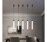 KJHFD Plafond Light Chandelier LED 12W Bar 5 têtes Avant Créativité Long Tube Restaurant, lumière de Cuisine
