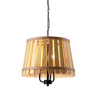 KJHFD Post lampadaire extérieur, Victorian rétro Chandelier 1-Light en Bois Massif Pendentif Applications compatibles avec Le de Salon
