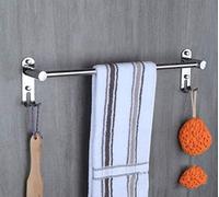 KJHFD Rack Serviettes éère à Barre Serviette, réglable avec Crochet, Porte-Serviettes en Acier Inoxydable rétractable Mural, dans la Salle de Bain ou cuisine-B-50 90 A-40 cm