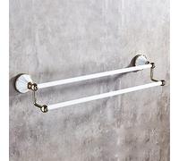 KJHFD Rack Style européen Contexte Mural avec Un Rail Serviette Toilette Salle de Bain à Double Bille