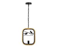KJHFD Retro Industrial avec Corde Chanvre, pendante de Plafond métal Noir réglable en Hauteur Lautres Suspendus pour Le Bar à loft [Classe A +], lumière Suspendue