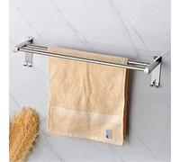 KJHFD Roule-Serviettes Rack éère Double en Acier Inoxydable, randonnée à Porte-Rangement avec Crochet, Barre Serviette Murale, pour Salle Bain hôtel-70cm-double_Rod, Canne de 90 cm-doublé