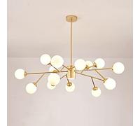 KJHFD Sputnik Chandelier Mid-Century Style, Compatible Dimmable Adjustable Height for Bedroom Dining Room Decor