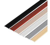 KJHFD Strip diviseur Plat Auto-adhésif Bande Transition du Aluminium Bandes de Sol en métal pour Portes, seuils, rampes, Carreaux, stratifiés (Gris, cm 0,47 Pouce)