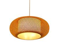 KJHFD Tissage Lanterne rétro Ratan Art Pendant Lampe tissée à la Main pendante Corridor Couloir de Salon Centre Commercial décorativ
